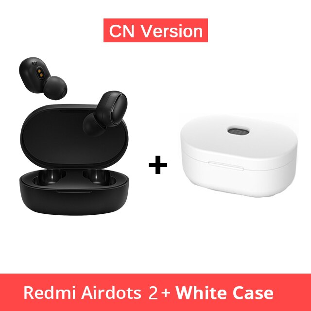 Original Xiaomi Redmi Airdots 2 TWS Wireless Earphone Earbuds Voice Control Bluetooth 5.0 Noise Reduction Tap AI Control: Airdots 2 n White