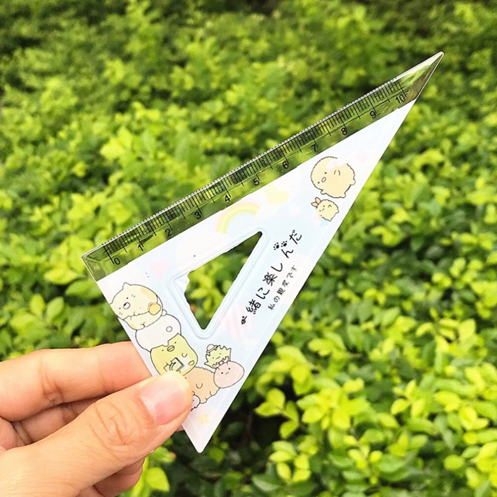 7Pcs/Set Student Set Ruler Measuring Kit Geometry Triangle ruler straightedge Protractor Students Stationery