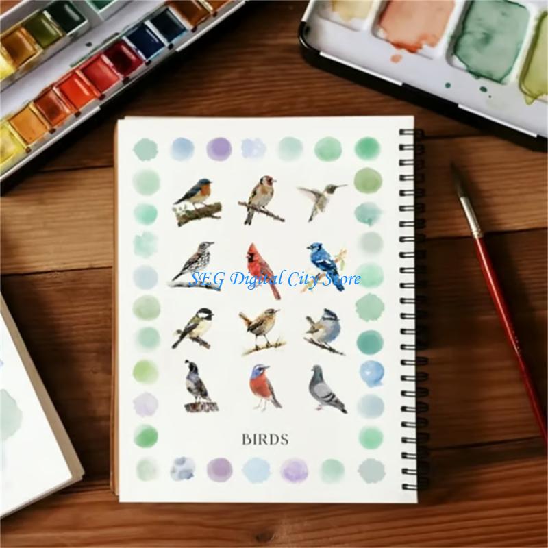 U75B Travel Watercolor Set 12 Color Watercolour Paint Watercolour Workbook and Brush