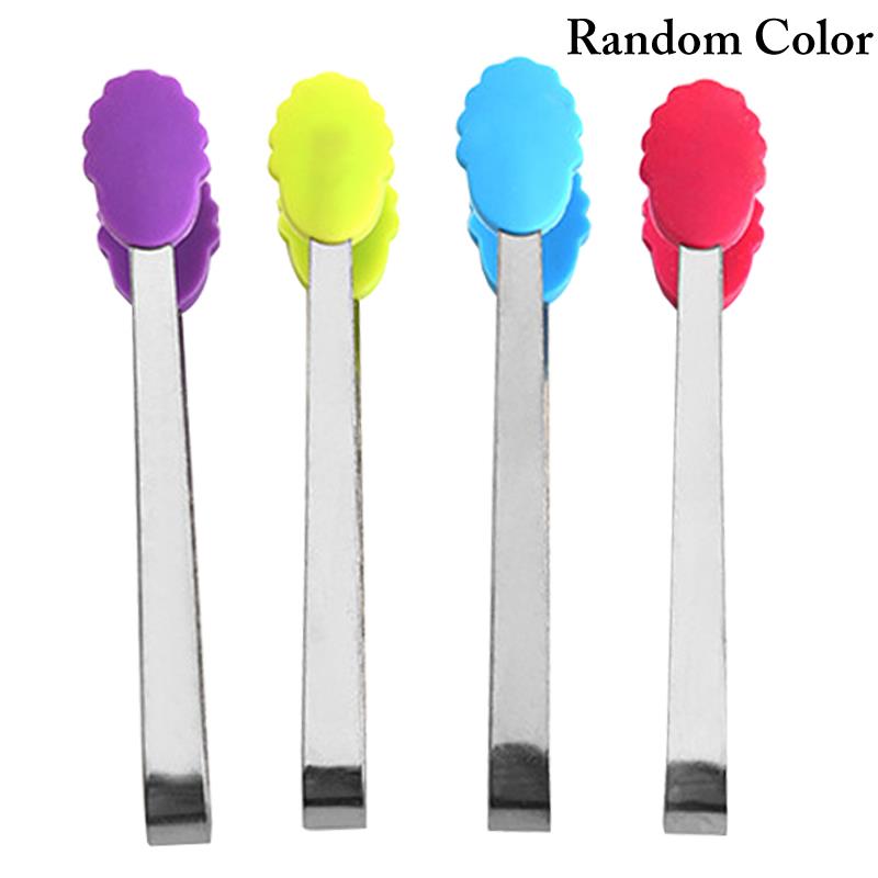 1 Pcs Stainless Steel Kitchen Tongs Small Cute Non-Slip Silicone Tip Tongs Household Ice Sugar Tong Food Grade Kitchen Utensils: 5