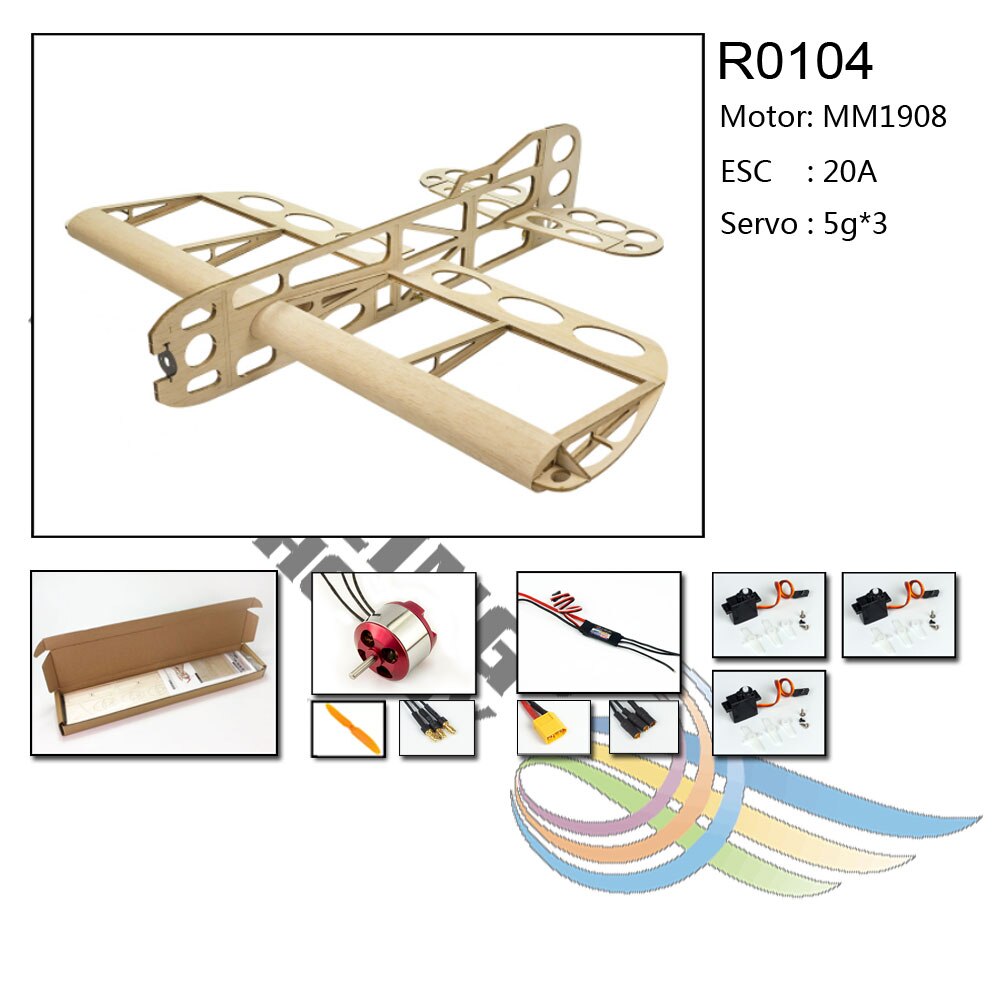 modèle d'avion en bois Balsa GEEBEE 600mm envergure Kit Balsa modèle en bois/avion en bois pour bâtiment d'entrée de gamme