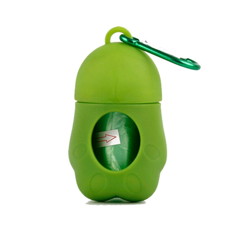 Portable outdoor pet trash box for cleaning puppy dog poop bucket bag dog trash bag holder cleaning supplies plastic poop bag: green