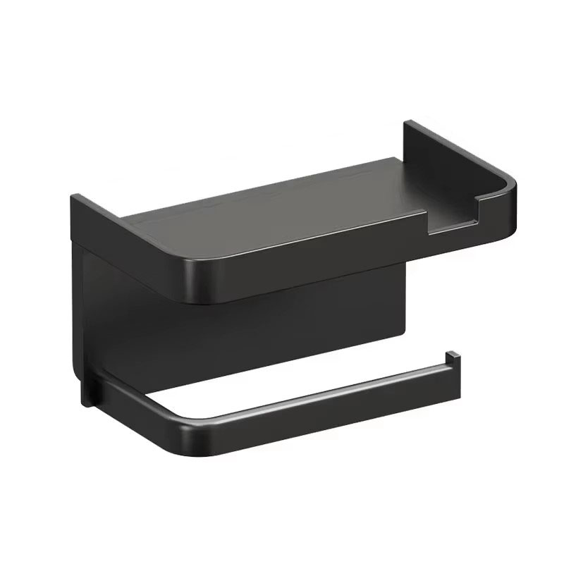 Toilet Paper Holder Plastic Storage Rack Kitchen Towel Placement Of Seasoning Bottles Bathroom Wall Roll Of P: black