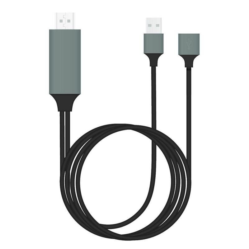 HDMI Mirroring Cable Micro USB To HDMI TV Cable Adapter Mirror HD 1080P OTG MHL Charger Cable For Samsung Galaxy Tablet Android: black