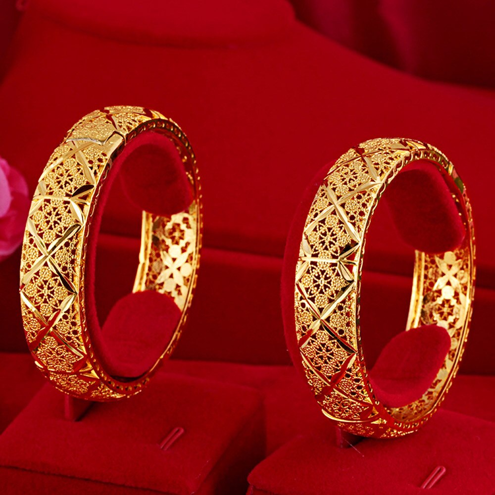 24k oro etiope gioielli braccialetto musulmano donne Dubai Ramadan braccialetto Africa arabo matrimonio gioielli turchi regalo all&#39;ingrosso