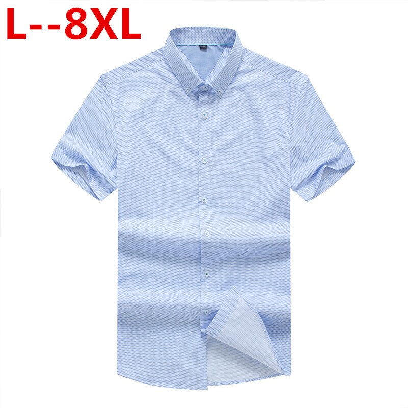 8xl 6xl 4xl lyhythihainen paita miesten vaatteet kesä miesten paidat rento slim fit ruudullinen camisa masculina puuvilla chemise homme: Xxl