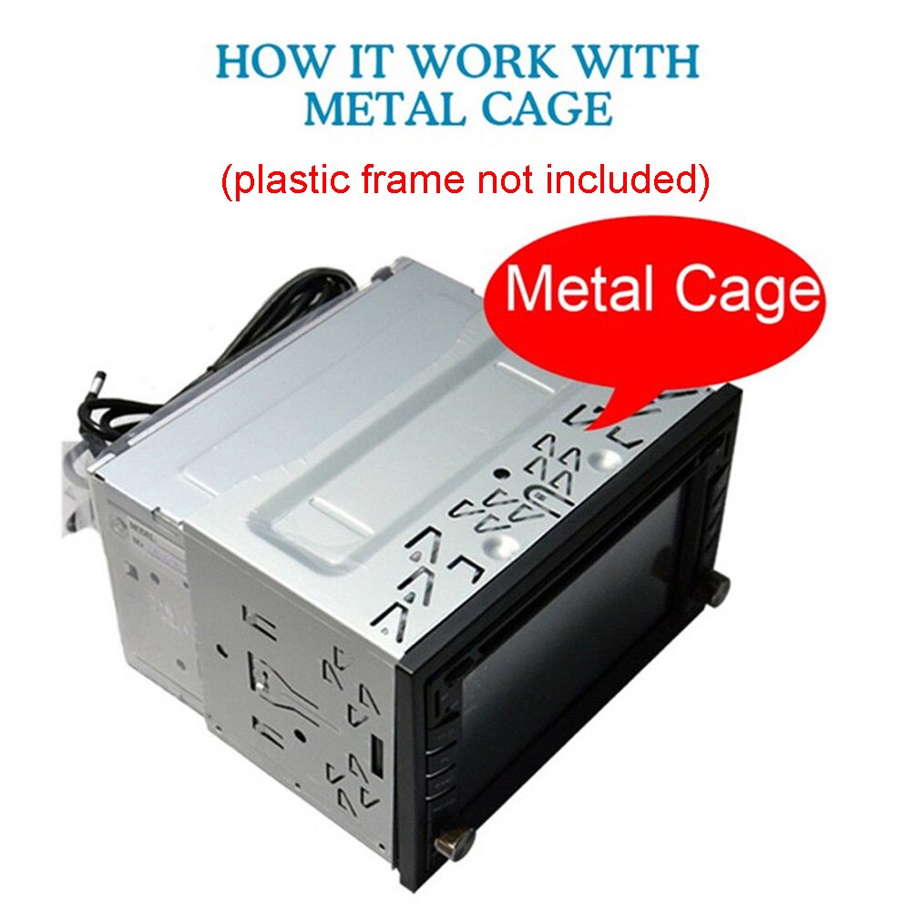 Metal Radio Panel Stereo Radio Frame Car Van Double 2 Din Durable Fascia Panel Universal