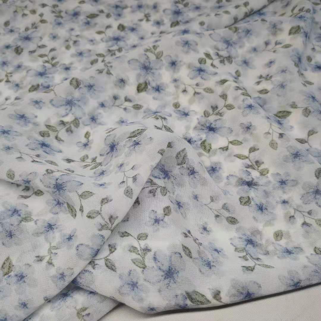 Chiffon Fabric for Dress ON Floral Sewing Craft Material: 3