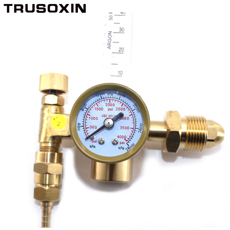CO2 Argon Pressure Reducer Flow Meter Control Valve Regulator Reduced Pressure Gas Flowmeter Welding Flowmeter Weld Gauge