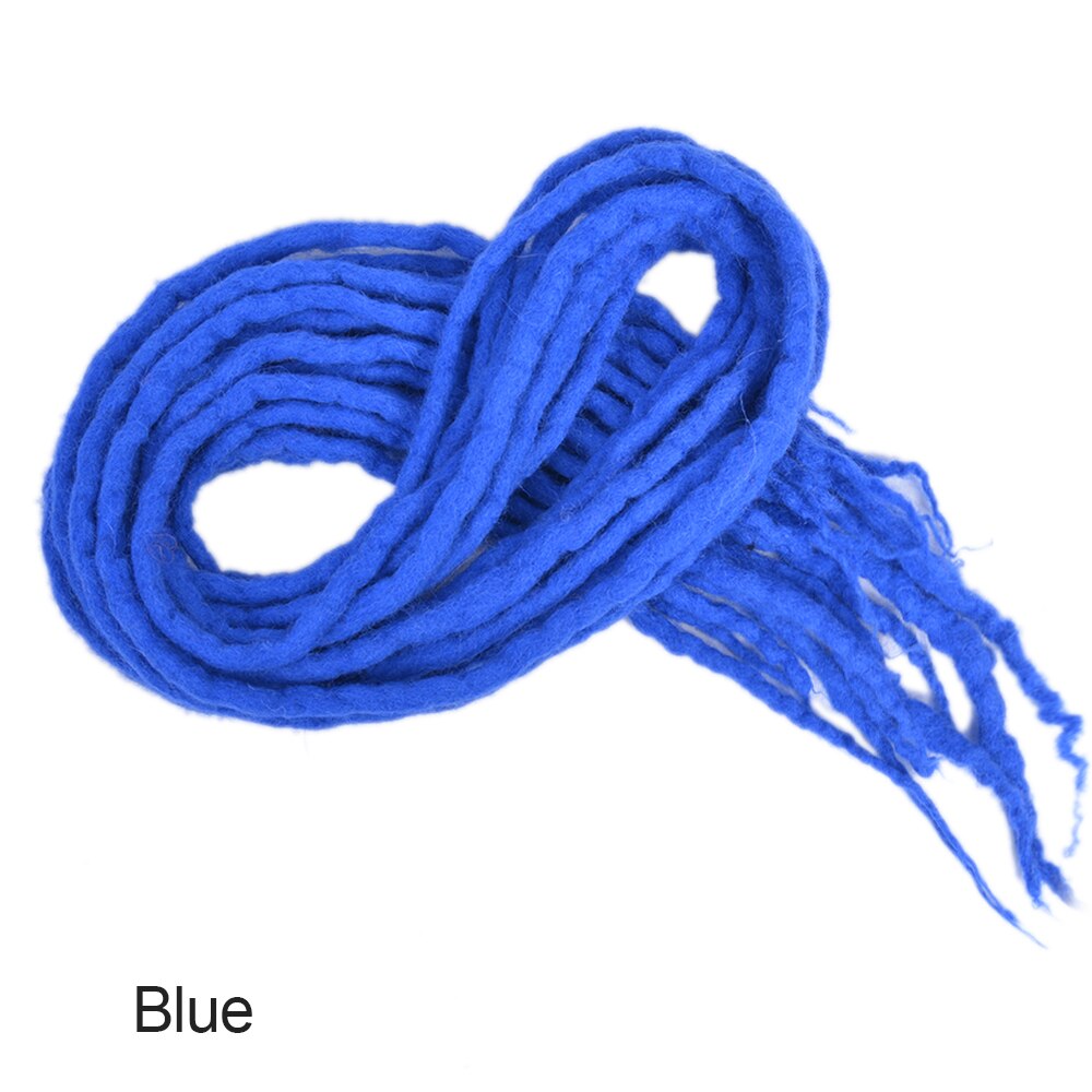 Syntetiske dreadlocks hæklet hår blødt uld dread locs håndlavet fletning hårextensions til afro kvinder mænd hiphop stil