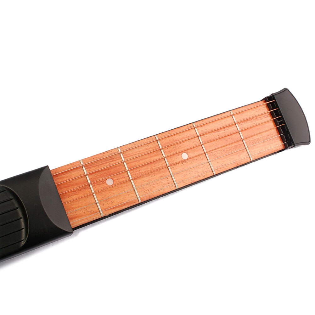 1 Pcs Draagbare Pocket Gitaar 6 Fret Pocket Gitaar Beginner Snaren Akkoord Trainer Oefenen Tool: Default Title