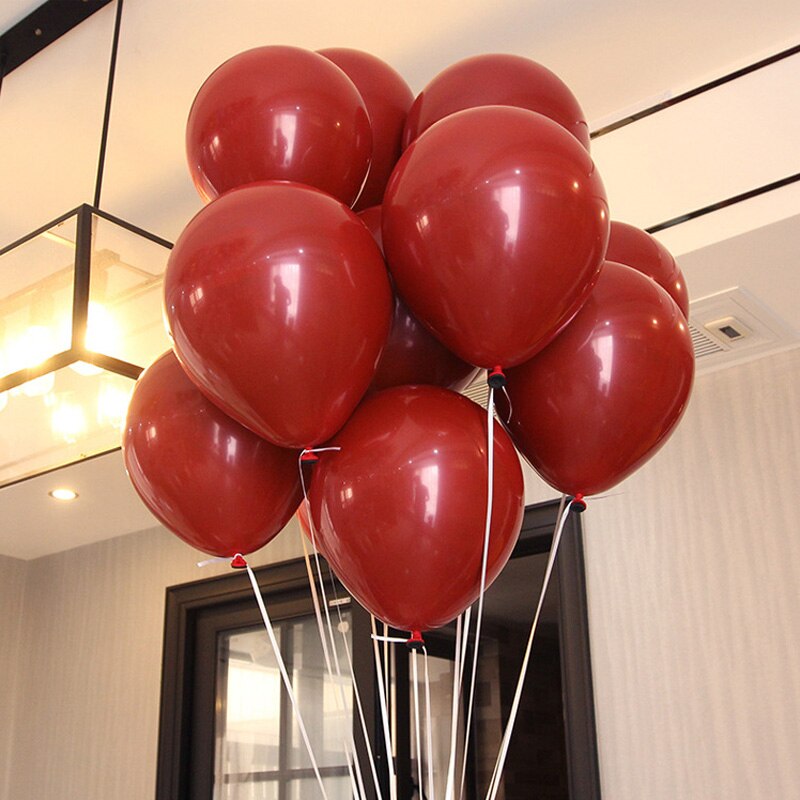 10 inch double-layer latex balloon ruby red proposal marriage wedding room decoration