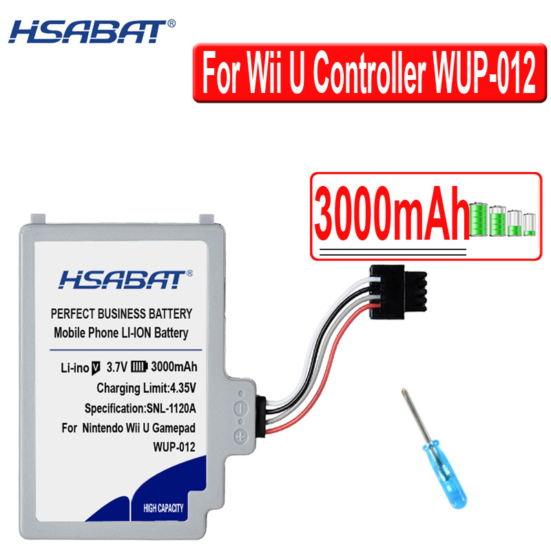 Hsabat 3000 Mah Batterij Voor Nintendo Voor Wii U Controller WUP-012 WUP-010