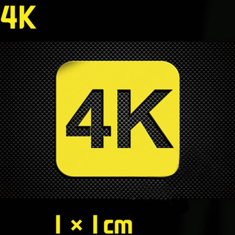 Etiqueta 4K HDR FHD HD, Monitor de TV, cine en casa, teléfono móvil, pegatina de Metal, pegatina de transferencia: H