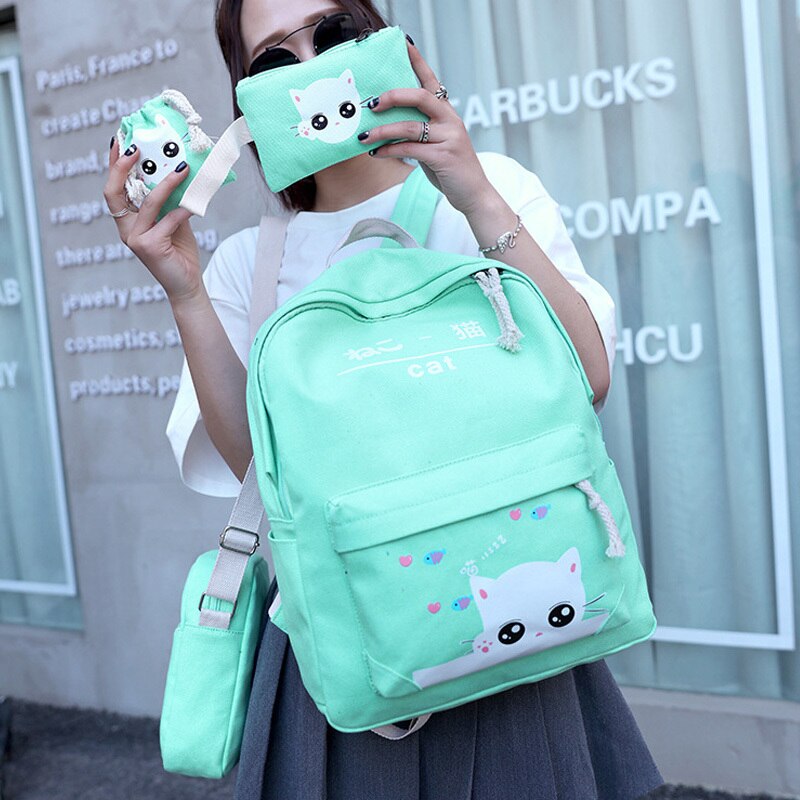 4pcs Cartoon School Bags For Children Backpacks Girls Boys SchoolBag Lovely Kids Bags Printing Mochilas Escolares Infantis