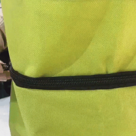 Opvouwbare Boodschappentas Inklapbare Winkelen Trolly Sleepboot Winkelwagentje herbruikbare boodschappentas Hoge Capaciteit groene Zak met Wielen
