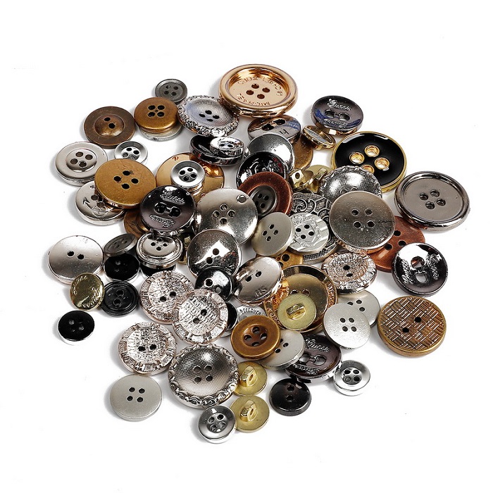 Mixed Color & Size Small Plastic Buttons Round Cartoon Button DIY Craft Scrapbooking Sewing Garment Accessories: Gold