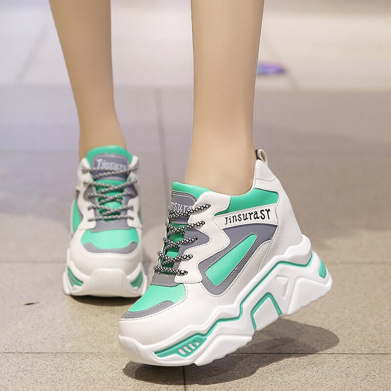 Rimocy-chaussures à base de vulcanisation pour femmes à plateforme haute pour augmenter la taille, semelle cachée, printemps chaussures femme décontractées,