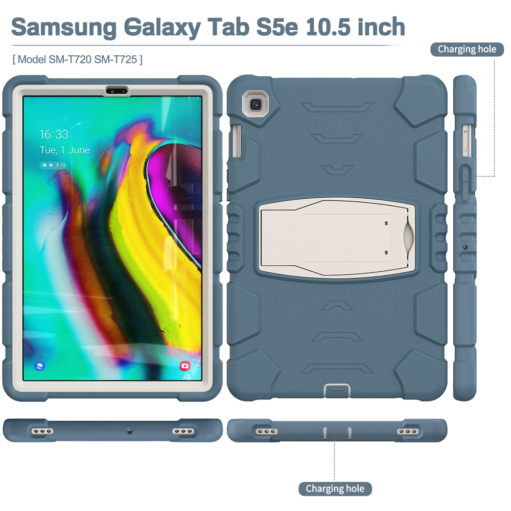 Coque pour Samsung Galaxy Tab S5e 10.5 pouces SM-T720 SM-T725, armure de sécurité pour enfants, antichoc, support hybride en silicone pour tablette
