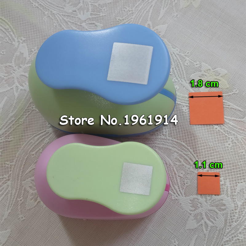 2pcs(1.8cm,1.1cm)square shape craft punch set Squares Punch Craft Scrapbooking school Paper Puncher eva hole punch