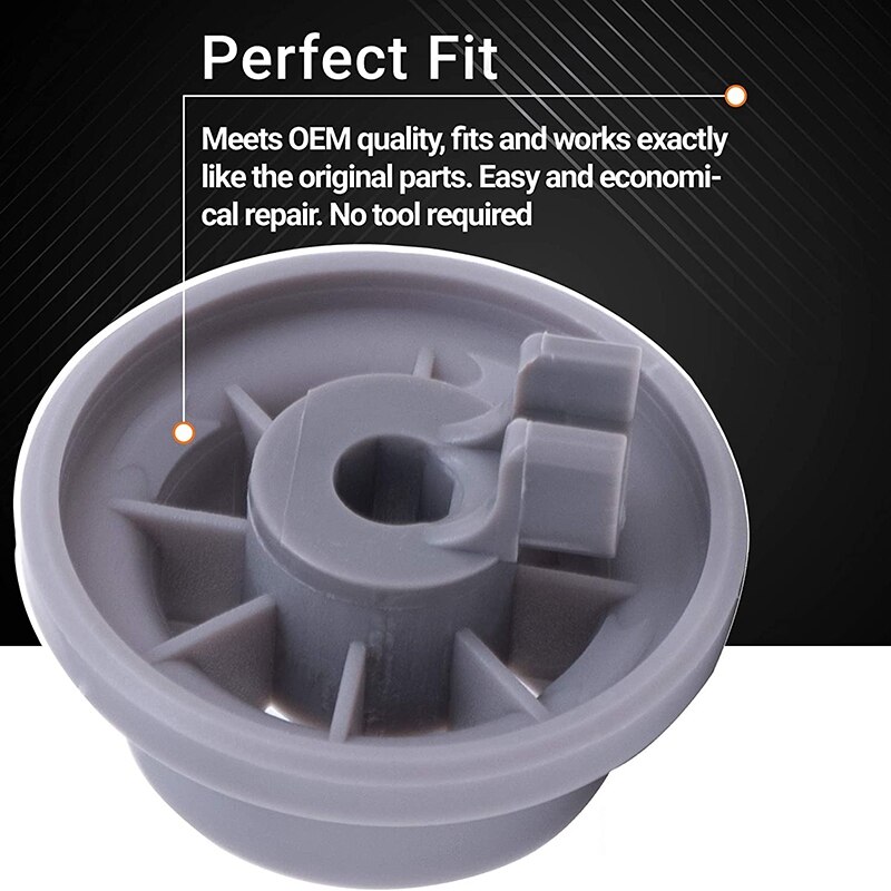 165314 Dishwasher Lower Rack Wheel Replacement Part Fit for & Kenmore Dishwashers-Replaces 420198 AP2802428
