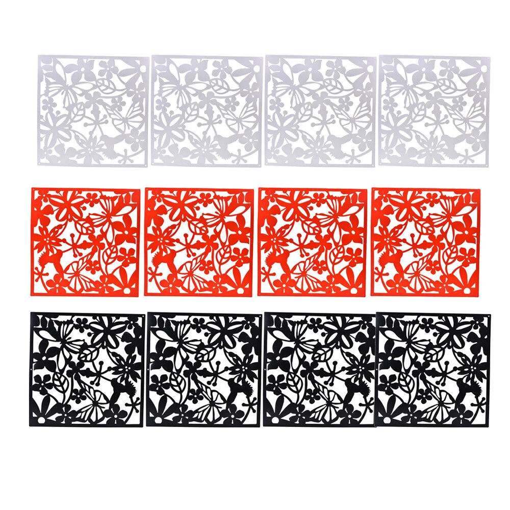 12pcs 3-color Butterfly Hanging Room Divider Screens Partition Wall Panel