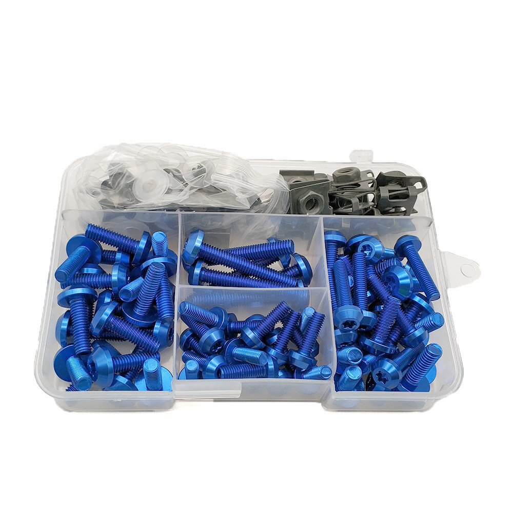 Universal- Motorrad Verkleidung Schrauben Muttern Bausatz Körper Verschluss Clips Schraube Für Kawasaki GTR1400 H2R zrx 1200 ZX11 zx 11 ZX1100 ZX7R: Blau