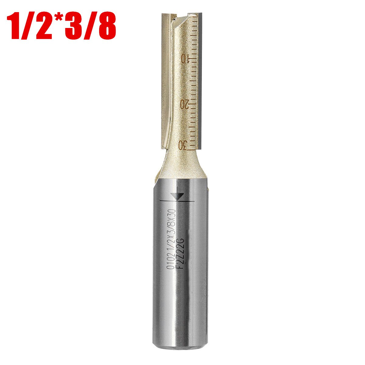 1 Stuk 1/2 Inch Schacht Dubbele Fluit Straight Router Bit Cutter Cnc Carbide Houtbewerking Snijgereedschap: B