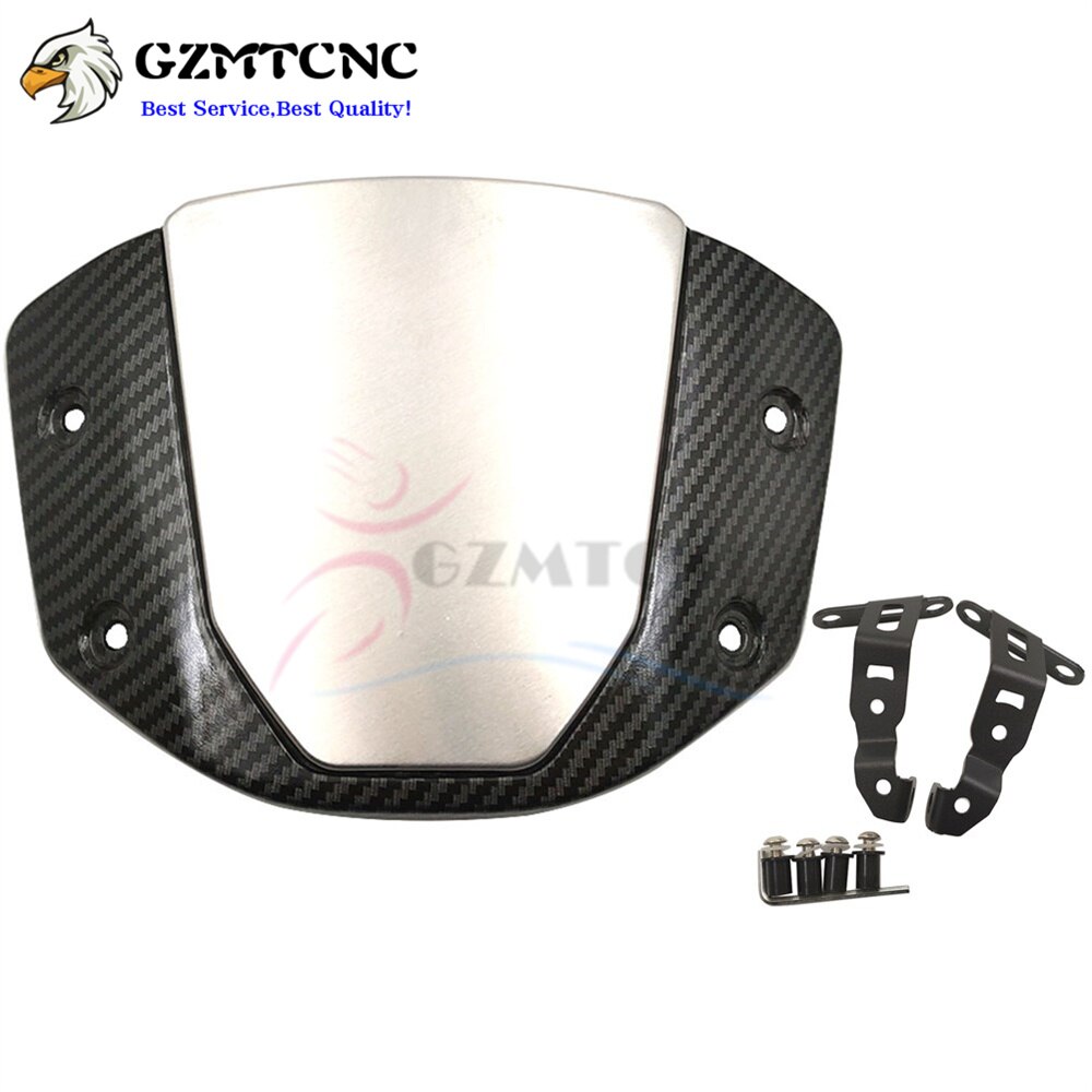 Carbon Faser CB 650R 1000R Windschutzscheibe Windschutz für Handa CB650R CB650 CB1000R Wind Touring Bildschirm Schild: WHITE