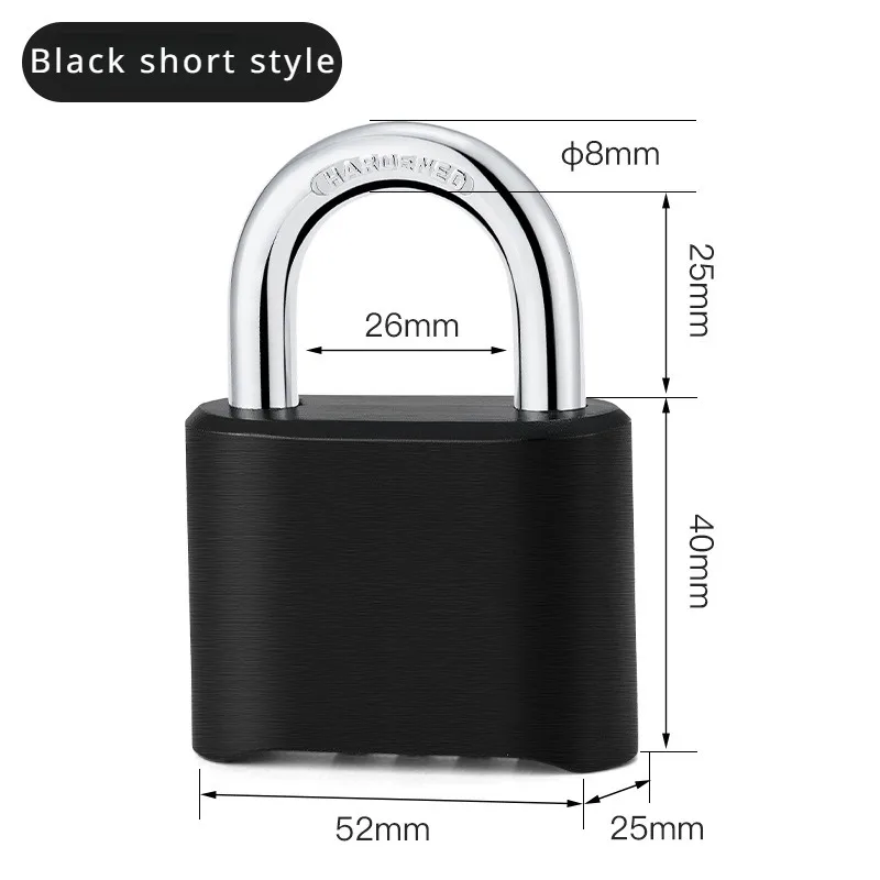 4-Digit Number Combination Padlock Waterproof Strong Hardened Suitable for Indoor Outdoor Fence Door Sturdy Password Code Locks: Yellow