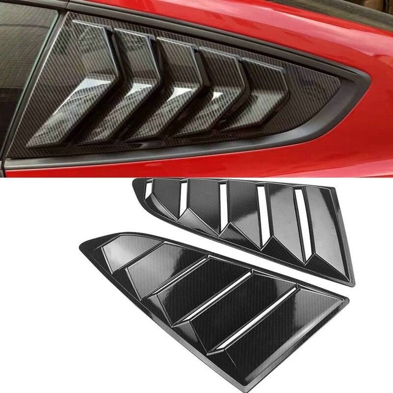 1Set Car Rear Louvers Quarter Window Scoops Spoiler Car Tunning Panel Side Air Vent Cover for 15-17 Ford Mustang accessories