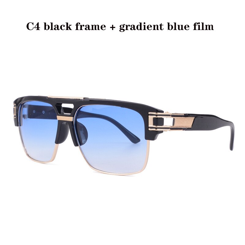 Modieuze Zonnebril Anti Blauw Platte Lens Mannen En Vrouwen Retro Zonnebril Zonnebril: C4