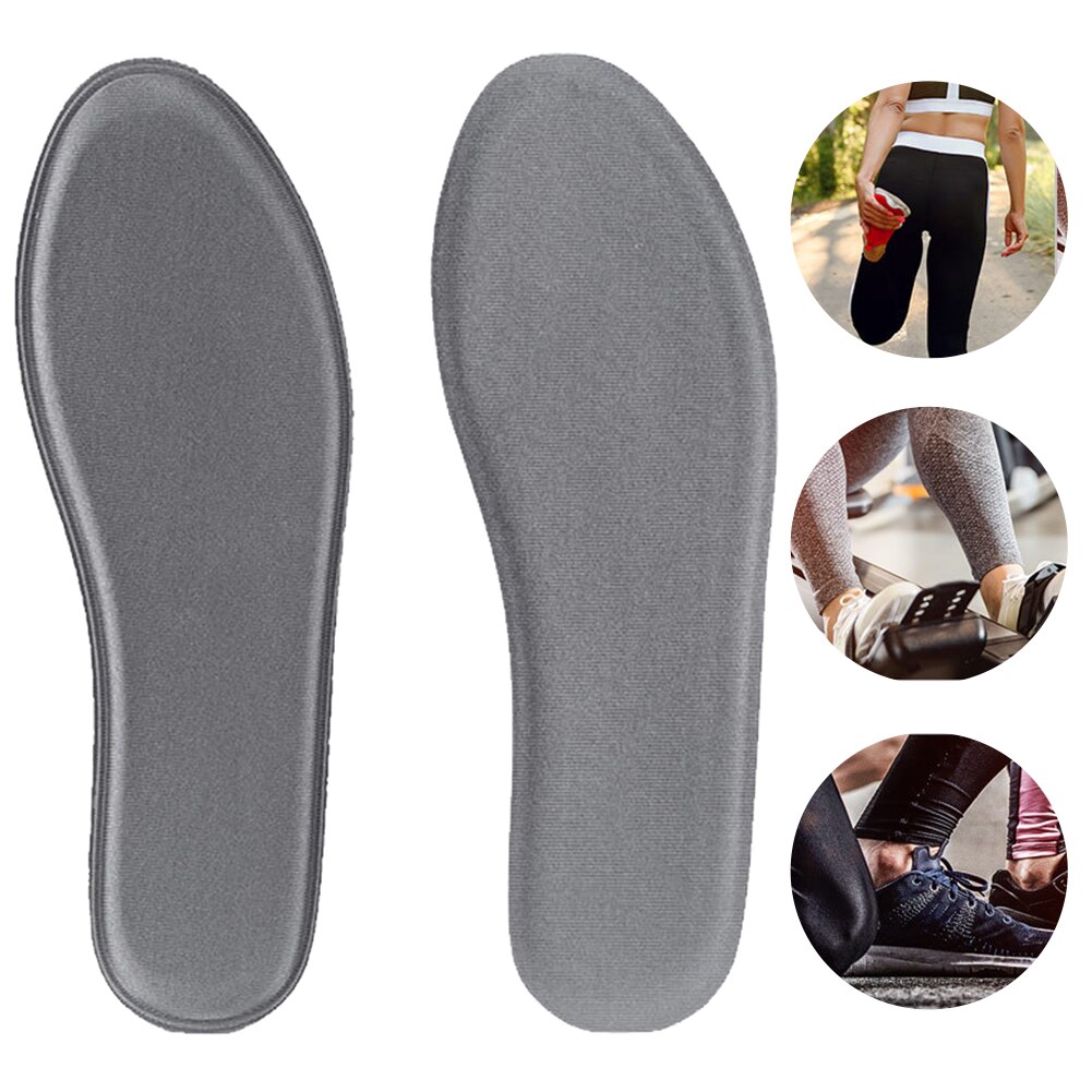 Plantilla de espuma viscoelástica lavable para hombre y mujer, cómoda plantilla Universal para zapatos, accesorios suaves transpirables, amortiguadores para caminar, 1 par