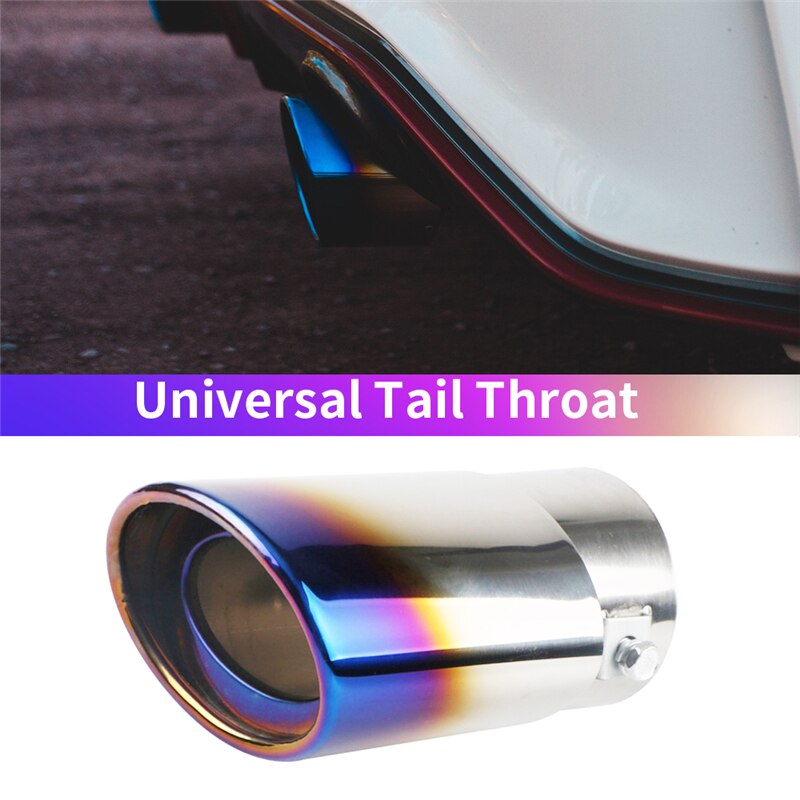 Automobile tail Dual Outlet Exhaust Tip Stainless Steel Slant Rolled Edge Auto Muffler modified Universal Car Exterior Supplies