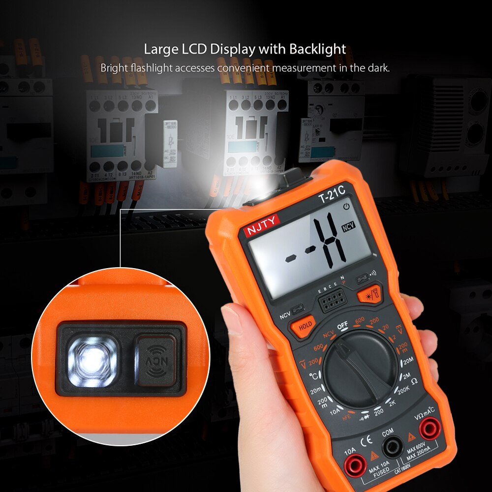 Mini Digitale Multimeter 1999 Telt Multi-Functionele Non Contact Multi Meter Voltmeter Amperemeter Ohmmeter Meten Ac/Dc Spanning