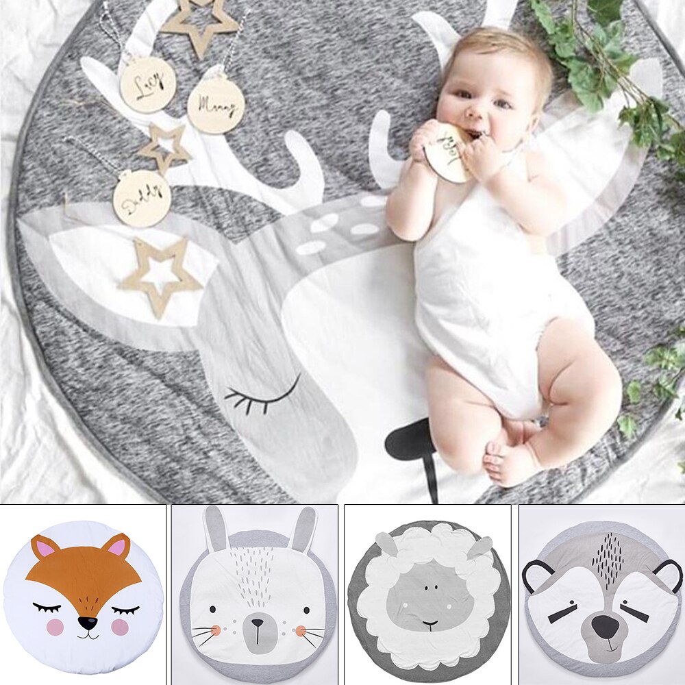 INS Baby Infant Spielen Matten Kinder Krabbeln Teppich Boden Teppich Baby Bettwäsche Kaninchen Decke Baumwolle Infant Teppich Kinder Zimmer Dekor 90CM