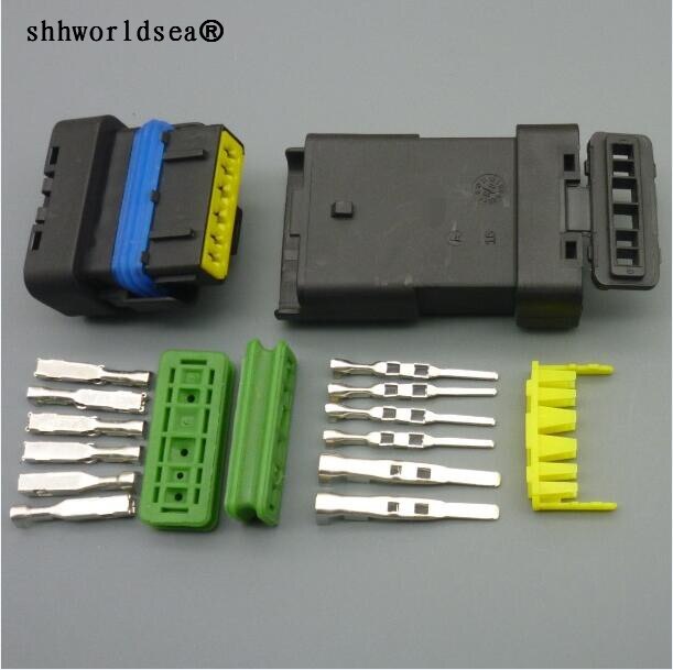 shhworldsea 6 pin male female automotive throttle valve plug wiring harness waterproof connector 211PC069S0049 211 PC069S0049