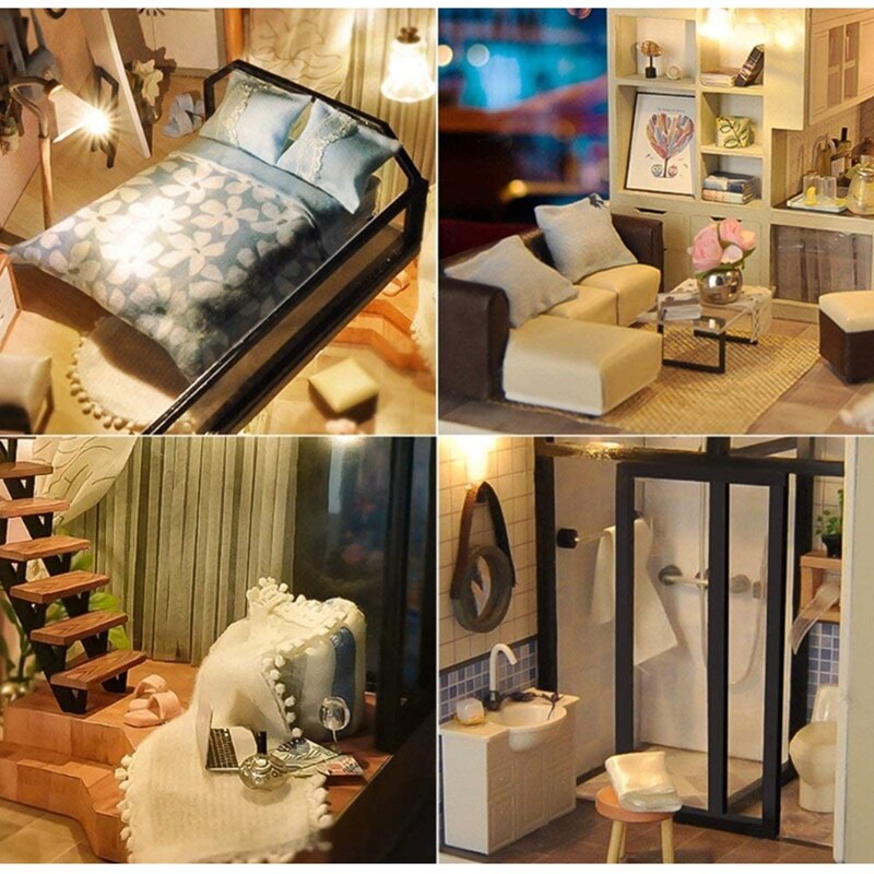 freundlicher Spielzeug Kleines Mädchen Prinzessin Geburtstag Spielhaus Handgemachte Puppe Haus Holz Mini Spielzeug Haus Bausatz