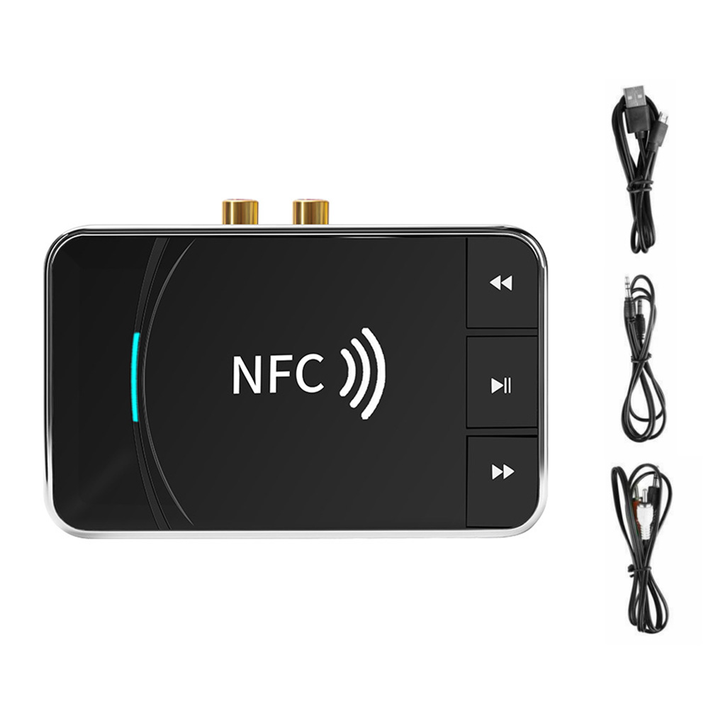 Bluetooth 5.0 Ontvanger Zender Fm Stereo Aux 3.5Mm Jack Rca Optische Draadloze Handsfree Call Nfc Bluetooth Audio Adapter Tv: Default Title