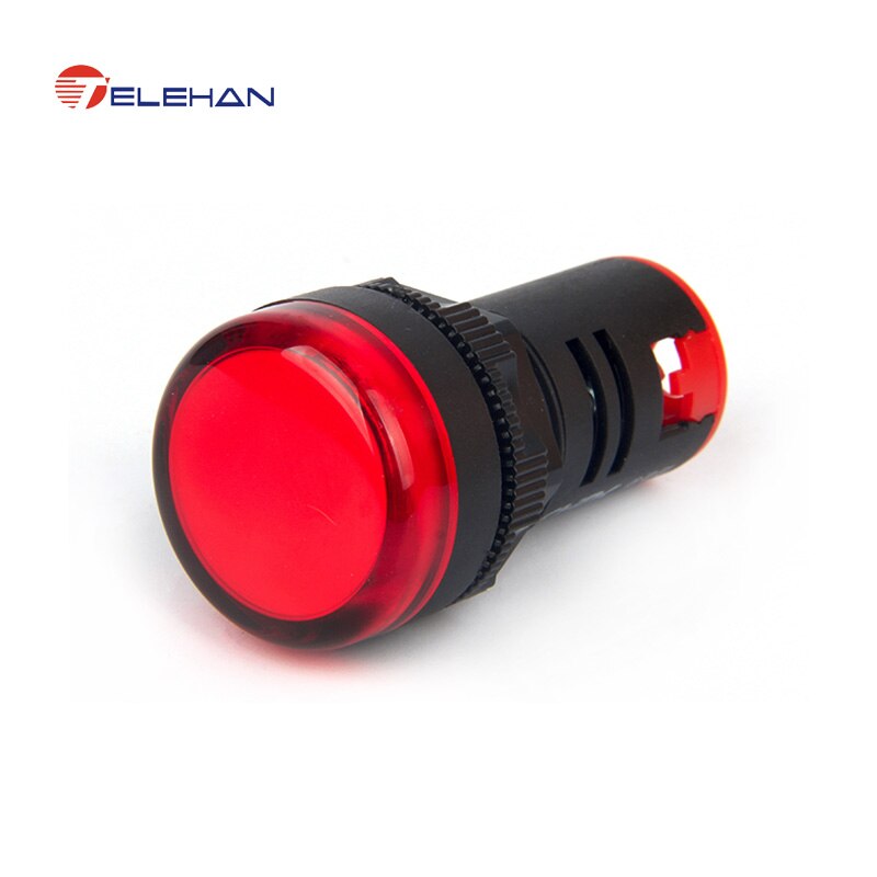 AD16-22DS, 12/24/48/110/220/380V AC/D, Dia 22mm pilot lamp, indicator lamp, signal lamp, signal indicator, panel indicator: Red