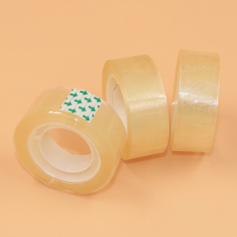 1.8Cm * 20M Transparant Geel Tape Transparante Tape Briefpapier Tape Tape Mini Kantoor Verpakking V1S6