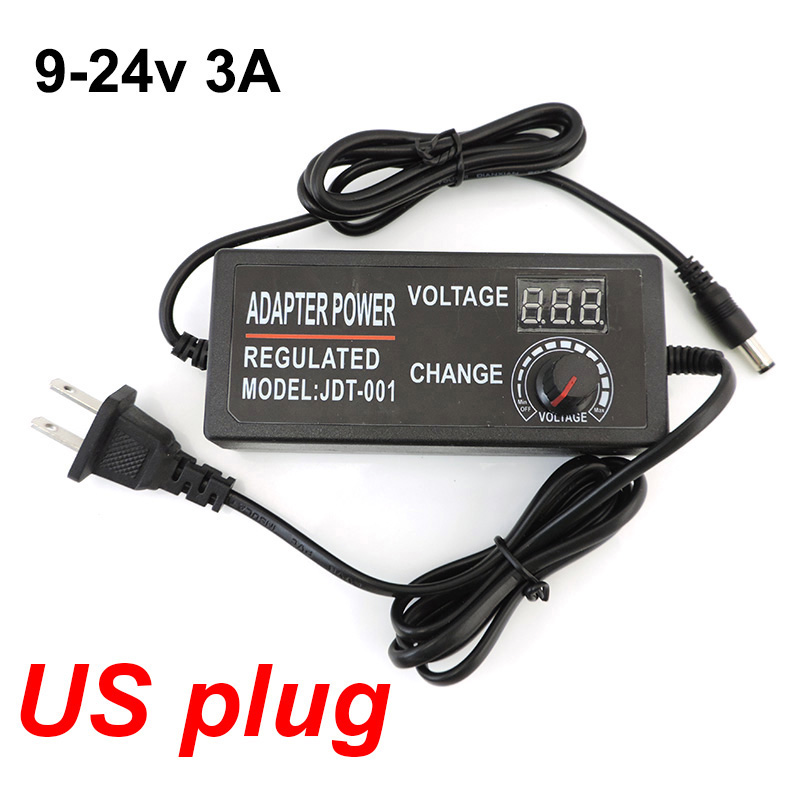 Universal Einstellbare AC 220V Zu DC 12V 9v 24v Netzteil ladegerät 9V-24V 3V-12V 1A 2A 3A Adapter 8pin 10pin DC stecker o1: Orange