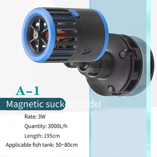 Fish tank wave pump ultra-quiet small surfing manure blowing ring pump wave device diving fish poop pumping device fish tank acc: A-1 / UK plug adapter
