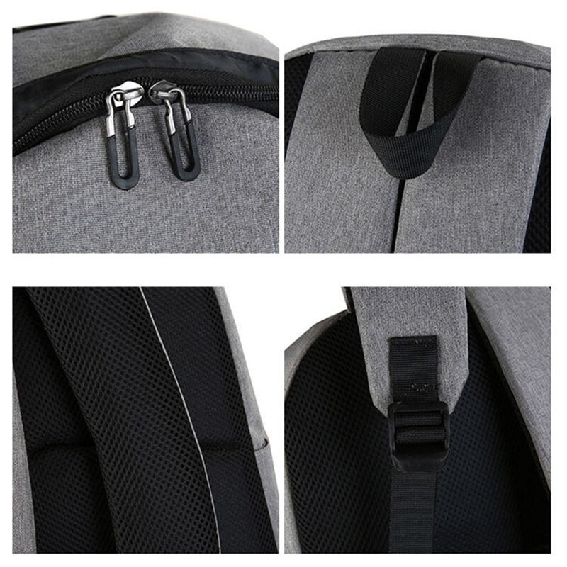 High School Backpack Men University Student School Bags for Teenage Boys Backpack Nylon Black Large Casual Preppy Style