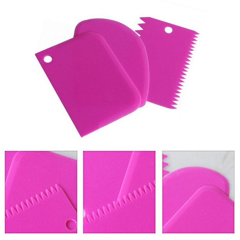 3 Stks/set Cake Schraper Fondant Schraper Cake Decorating Vlakte Cake Schraper Cake Icing Schraper Cake Soepeler Voor Fondant Bakken