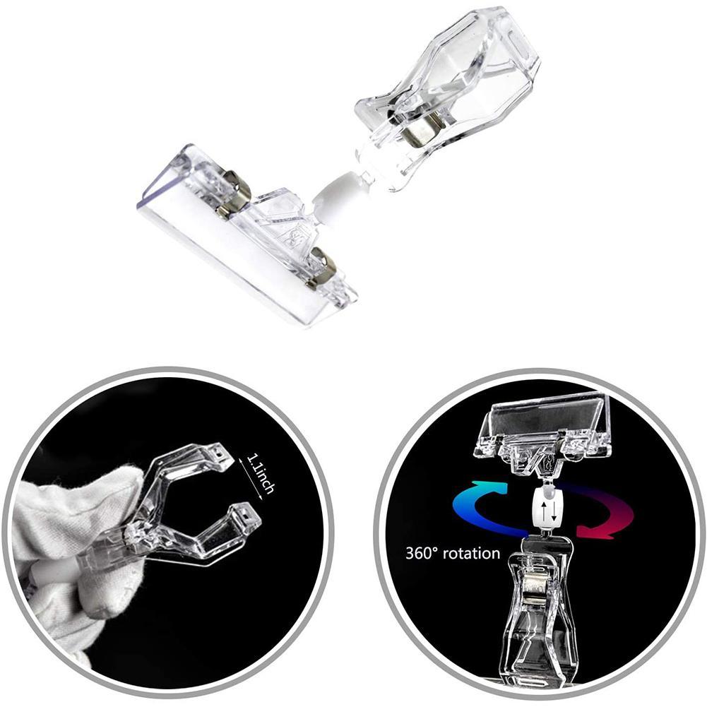 47mm Clear Plastic Wall Suction Cup Clip Clamp Multifunctional Swivel Clip Supermarket Mall Practical Sucker Clamp