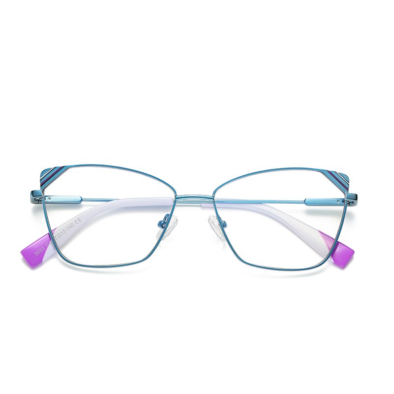 2022 Women Glasses Frame Stylish Female Optical Eyeglasses Prescription Eyewear Full Rim Cat Eye Alloy Spectacle: C4