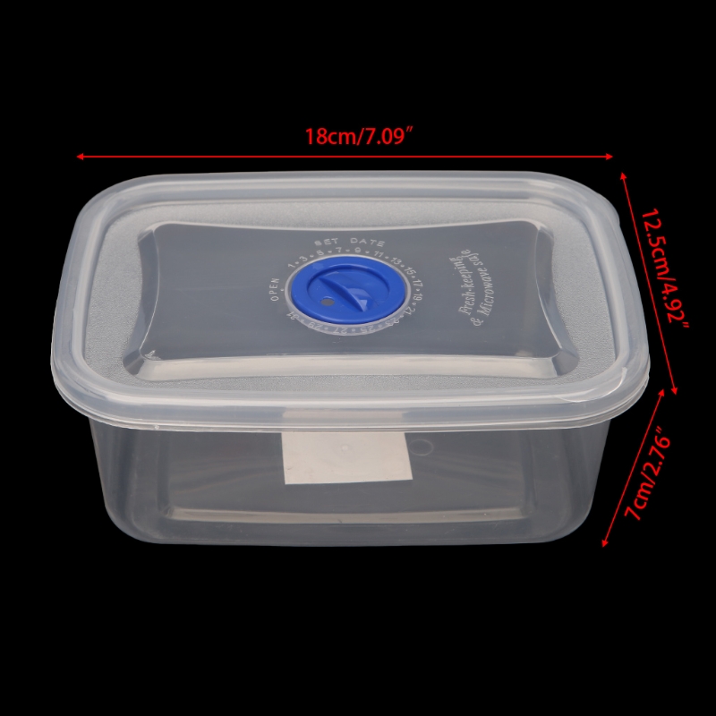 Plastic Transparent Reusable Food Storage Container Lunch Box Airtight Seal With Lid Food Storage Container: 03
