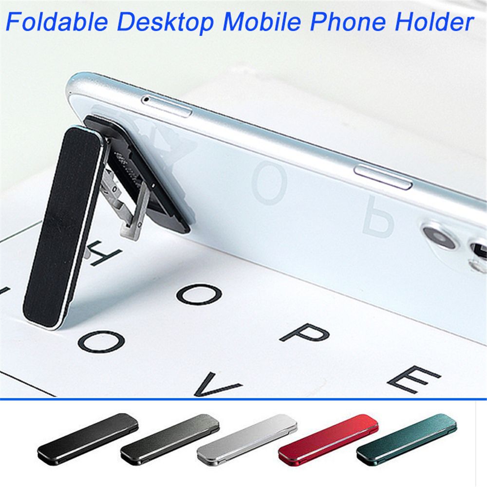 1PC Universal Mini Invisible Foldable Mobile Phone Stand Aluminum Alloy Desktop Mount Material Holder Adjustable Angle