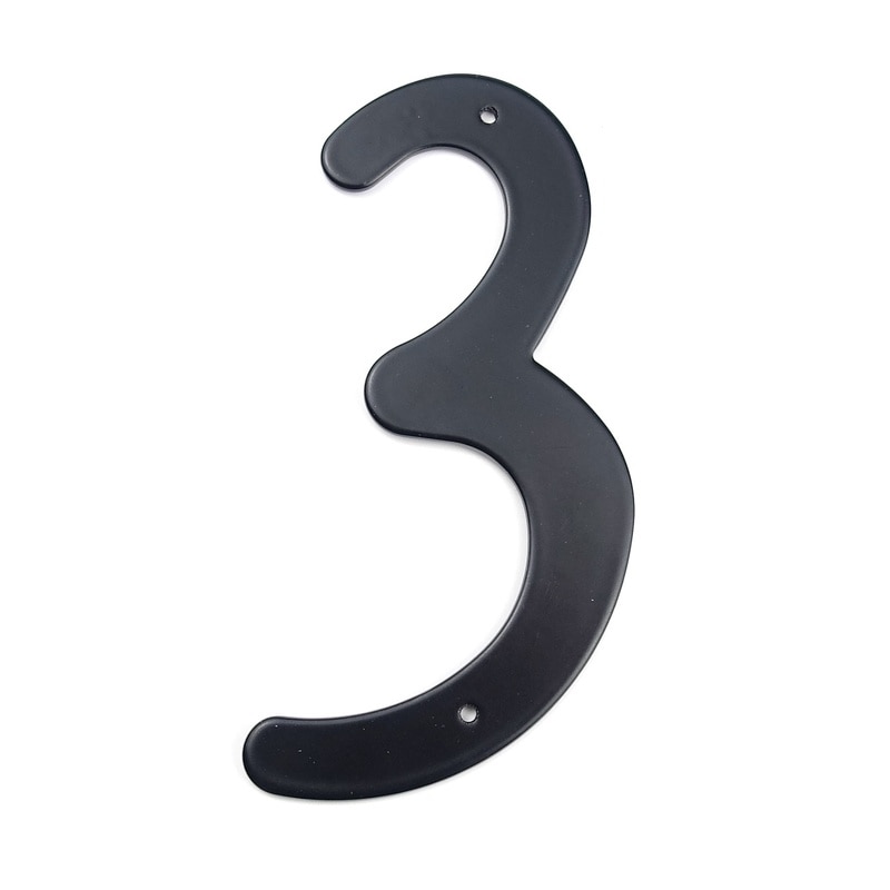Black 101mm Height House Number Big House Door Address Number Digits Aluminum Nail Fixed Big Door Address Sign #3